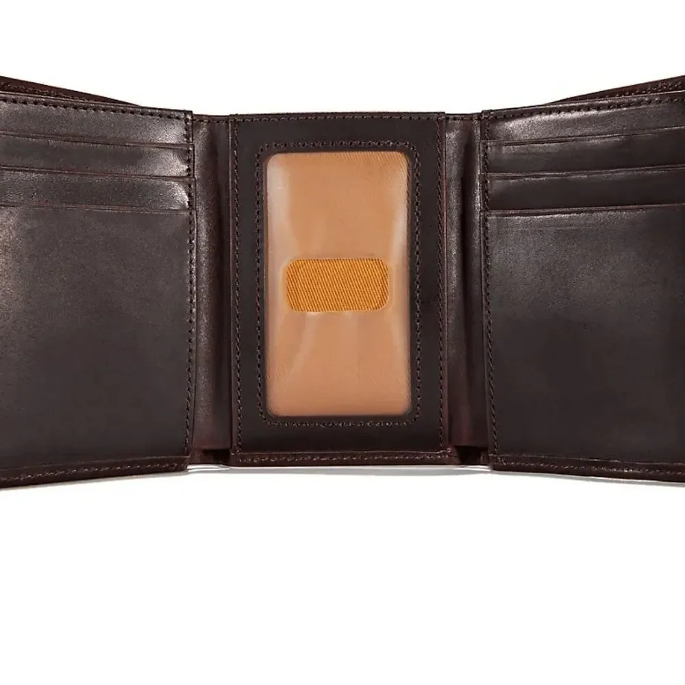 Carhartt Oil Tan Leather TriFold Wallet- Brown